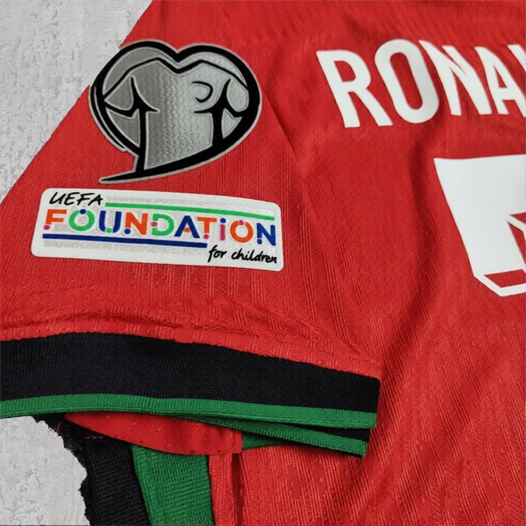 Cristiano Ronaldo 2024 Classic Portuguese Red Signature Tribute Jersey - Printed Signature Shirt image 2 - printed signature football gift