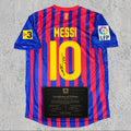 Lionel Messi 2012 Signed Tribute Jersey | 73 Goal Season Kit — printed signature tribute football shirt