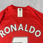 Cristiano Ronaldo 2008 Classic Manchester Red Signature Tribute Jersey - Printed Signature Shirt image 4 - printed signature football gift