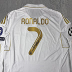 Cristiano Ronaldo 2012 Classic Spanish Gold Signature Tribute Jersey - Printed Signature Shirt image 2 - printed signature football gift