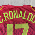 Cristiano Ronaldo 2004 Iberian Red Signature Tribute Jersey - Printed Signature Shirt image 2 - printed signature football gift