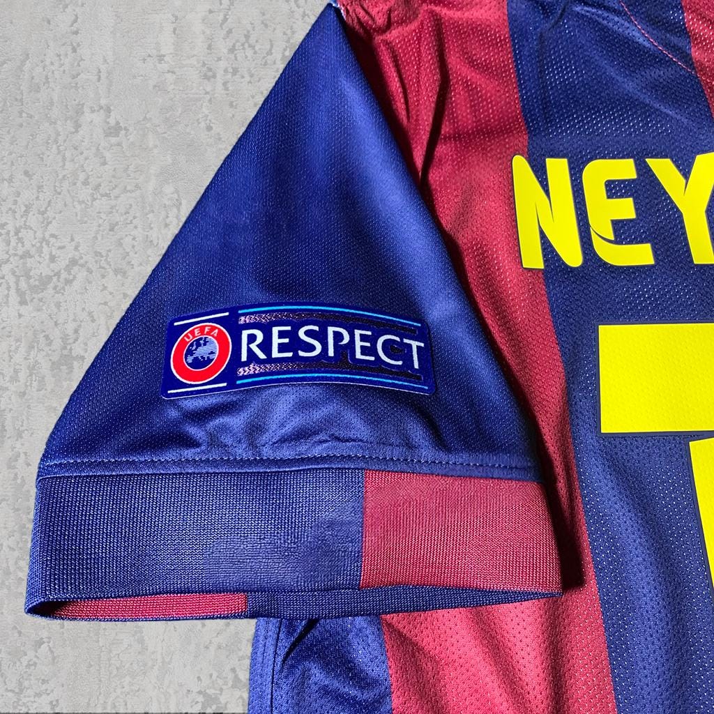 Neymar Jr. 2015 Catalan Stripes Signature Tribute Jersey - Printed Signature Shirt image 4 - printed signature football gift