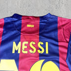Lionel Messi 2015 Treble Season Red Blue Signature Tribute Jersey - Printed Signature Shirt image 3 - printed signature football gift