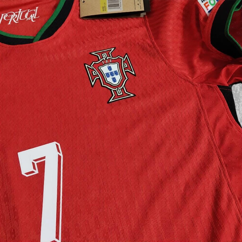 Cristiano Ronaldo 2024 Classic Portuguese Red Signature Tribute Jersey - Printed Signature Shirt image 4 - printed signature football gift
