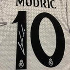 Luka Modrić 2024 Spanish White European Crown Signature Tribute Jersey - Printed Signature Shirt image 2 - printed signature football gift