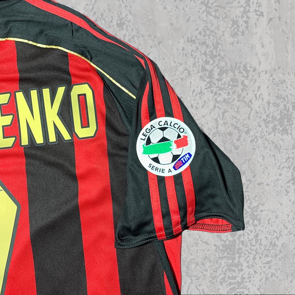 Andriy Shevchenko 2003 Rossoneri Red & Black Signature Tribute Jersey - Printed Signature Shirt image 5 - printed signature football gift