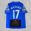 Eden Hazard 2013 Signed Tribute Jersey | Debut Season Blue Kit — printed signature tribute football shirt