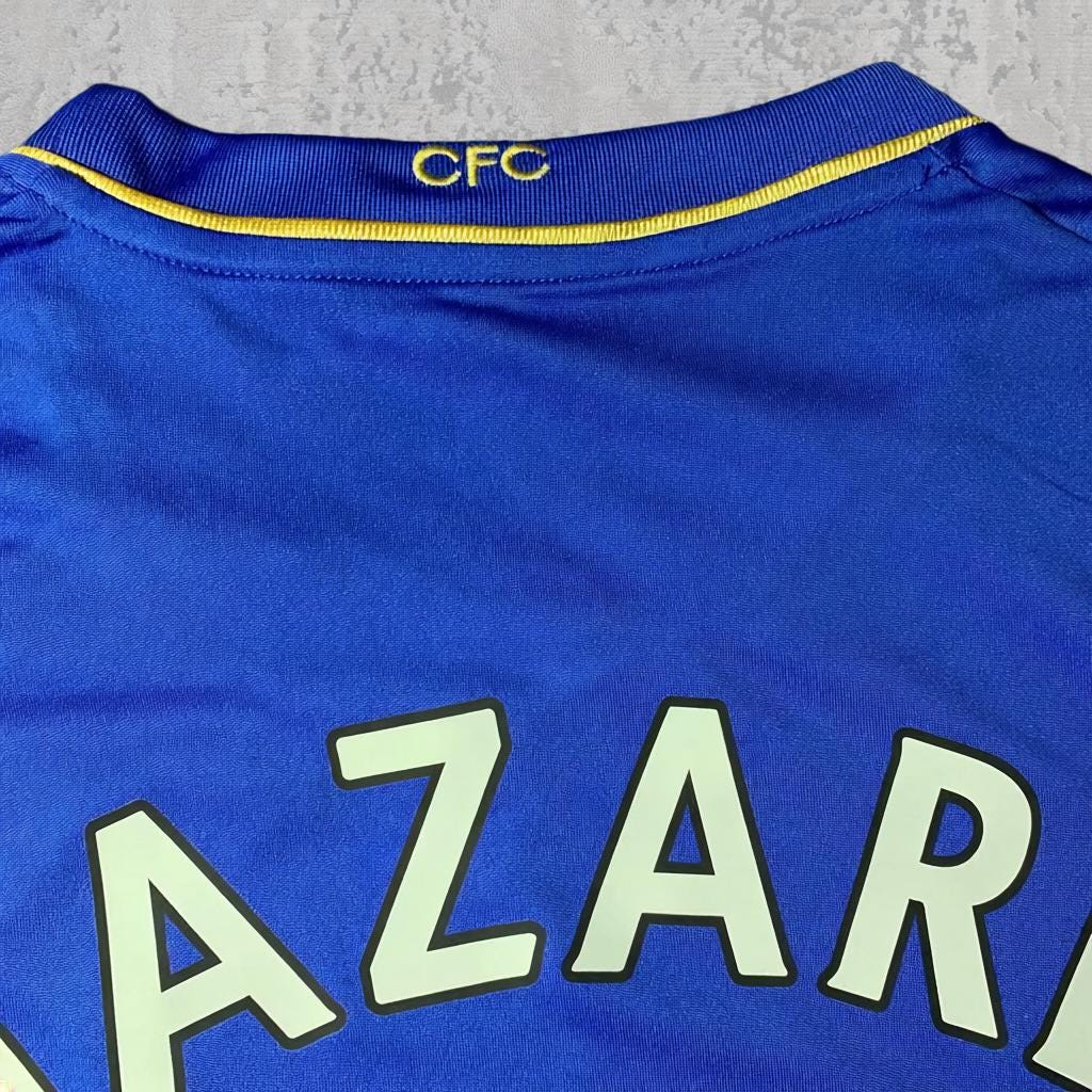 Eden Hazard 2013 Debut Season Blue Gold Signature Tribute Jersey - Printed Signature Shirt image 2 - printed signature football gift