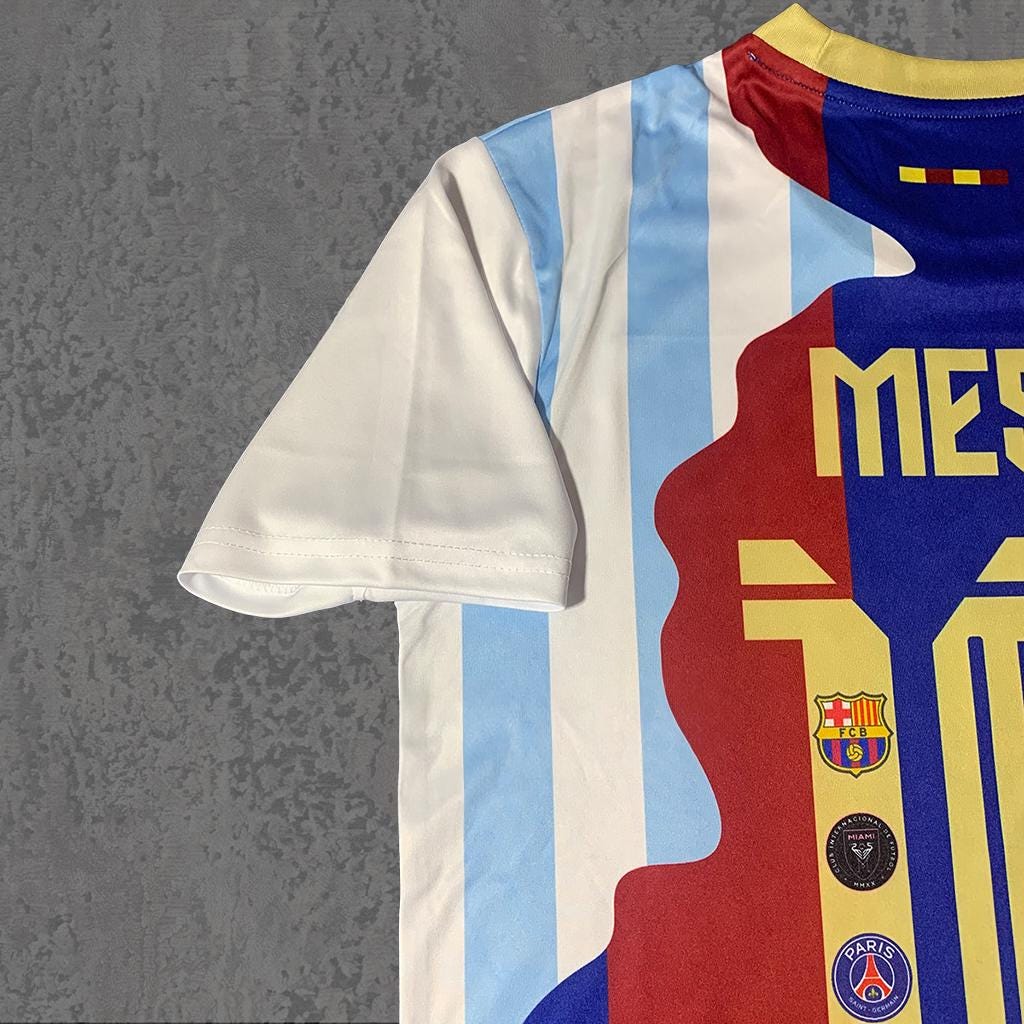 Lionel Messi Career Legacy Era Signature Tribute Jersey - Printed Signature Shirt image 3 - printed signature football gift