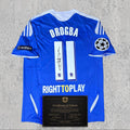 Didier Drogba 2012 Signed Tribute Jersey | West London Blue Kit — printed signature tribute football shirt