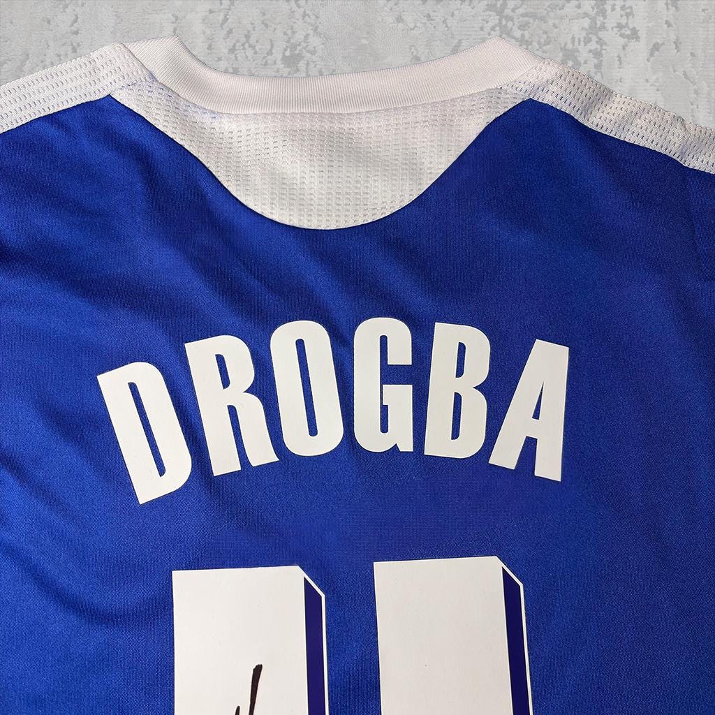 Didier Drogba 2012 London Blue Signature Tribute Jersey - Printed Signature Shirt image 3 - printed signature football gift