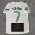 Cristiano Ronaldo 2012 Signed Tribute Jersey | Iberian White Kit — printed signature tribute football shirt