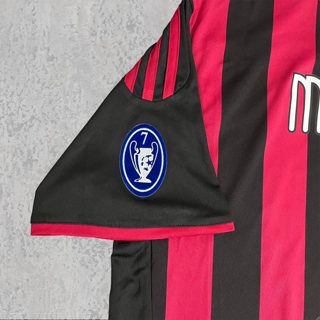 Paolo Maldini 2003 Rossoneri Red & Black Stripes Signature Tribute Jersey - Printed Signature Shirt image 3 - printed signature football gift