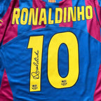 Ronaldinho 2006 Catalan Stripes Signature Tribute Jersey - Printed Signature Shirt image 2 - printed signature football gift