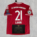 Philipp Lahm 2013 Signed Tribute Jersey | Bavarian Red White Kit — printed signature tribute football shirt
