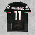 Zlatan Ibrahimovic Signed Tribute Jersey | Rossoneri Black Title Kit — printed signature tribute football shirt
