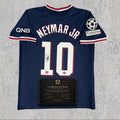 Neymar Jr Signed Tribute Jersey | Parisien Navy Blue Kit — printed signature tribute football shirt