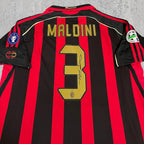 Paolo Maldini Rossoneri Red & Black Gold Signature Tribute Jersey - Printed Signature Shirt image 2 - printed signature football gift