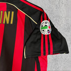 Paolo Maldini Rossoneri Red & Black Gold Signature Tribute Jersey - Printed Signature Shirt image 4 - printed signature football gift