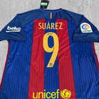 Luis Suárez Catalan Blue Red Stripe Signature Tribute Jersey - Printed Signature Shirt image 2 - printed signature football gift