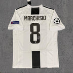 Claudio Marchisio 2018 Turin White & Black Signature Tribute Jersey - Printed Signature Shirt image 2 - printed signature football gift