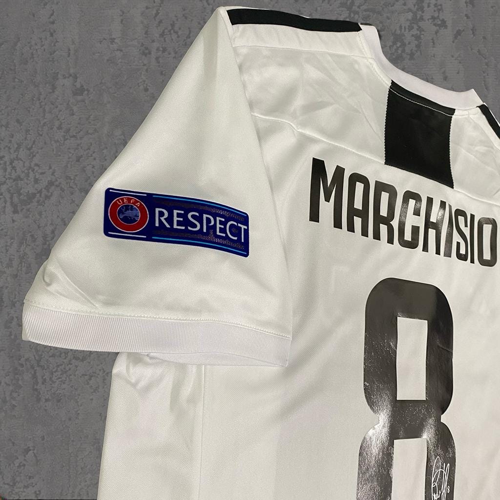 Claudio Marchisio 2018 Turin White & Black Signature Tribute Jersey - Printed Signature Shirt image 4 - printed signature football gift
