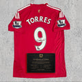 Fernando Torres 2009 Signed Tribute Jersey | Merseyside Red Kit — printed signature tribute football shirt