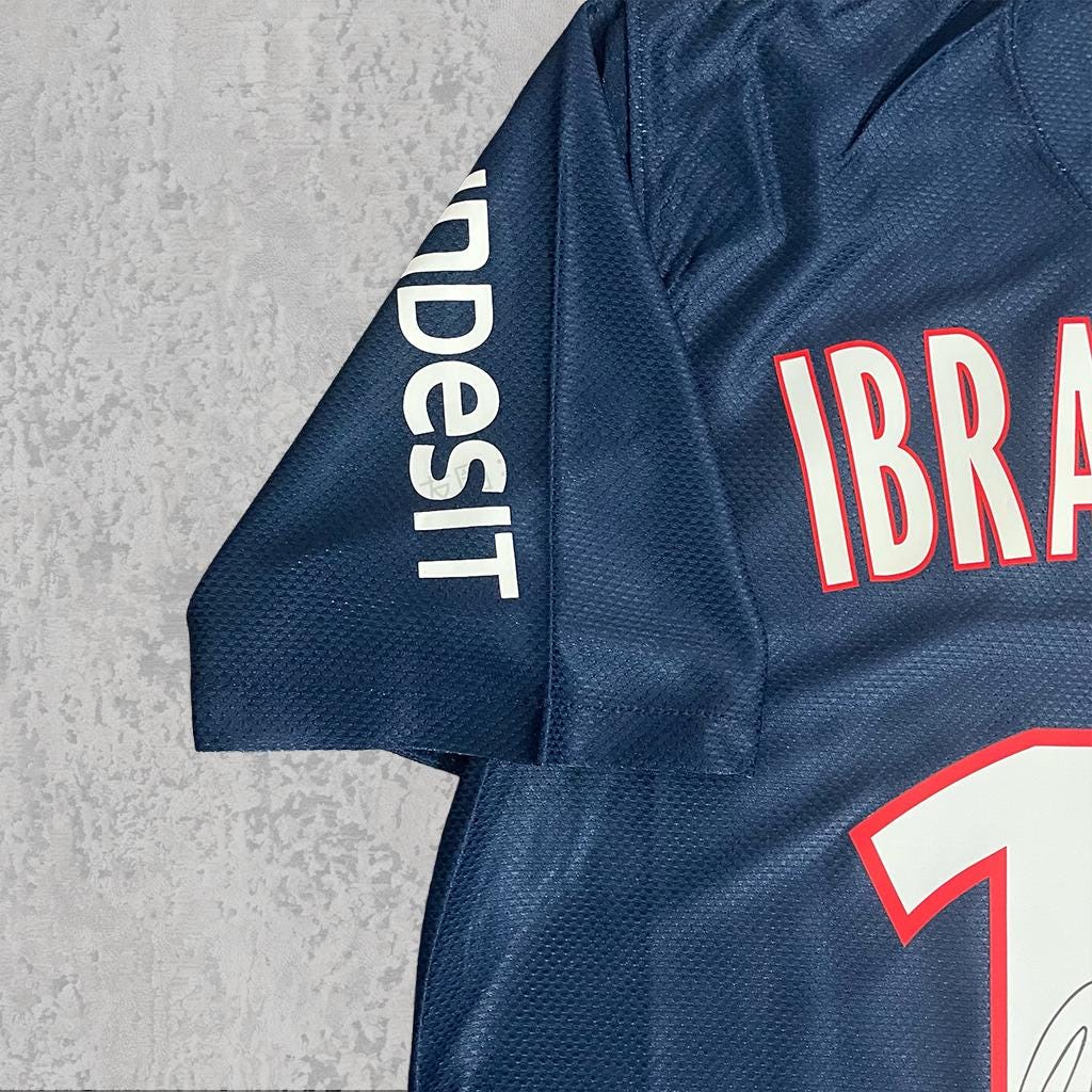 Zlatan Ibrahimović 2013 Parisien Navy Blue Signature Tribute Jersey - Printed Signature Shirt image 3 - printed signature football gift
