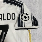 Cristiano Ronaldo 2021 Turin White & Black Signature Tribute Jersey - Printed Signature Shirt image 4 - printed signature football gift