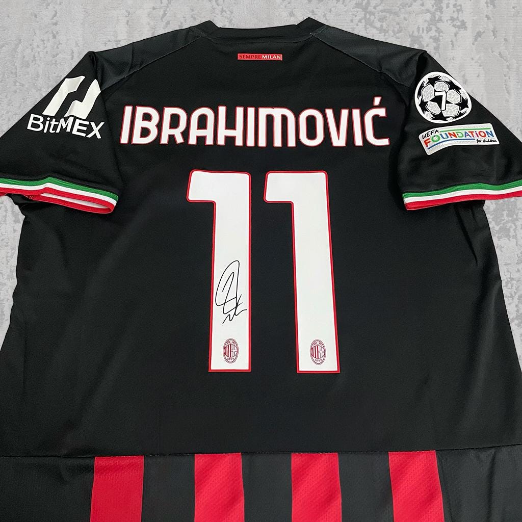 Zlatan Ibrahimović Rossoneri Black Signature Tribute Jersey - Printed Signature Shirt image 2 - printed signature football gift