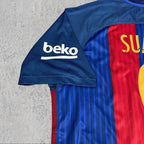 Luis Suárez Catalan Blue Red Stripe Signature Tribute Jersey - Printed Signature Shirt image 3 - printed signature football gift